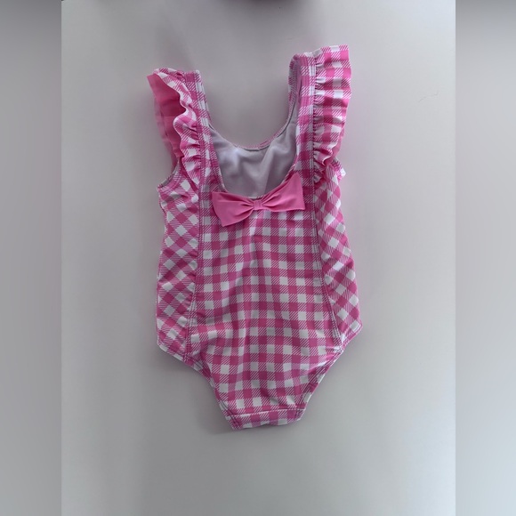 Pink Gingham Ruffle Swimsuit - Picture 2 of 2